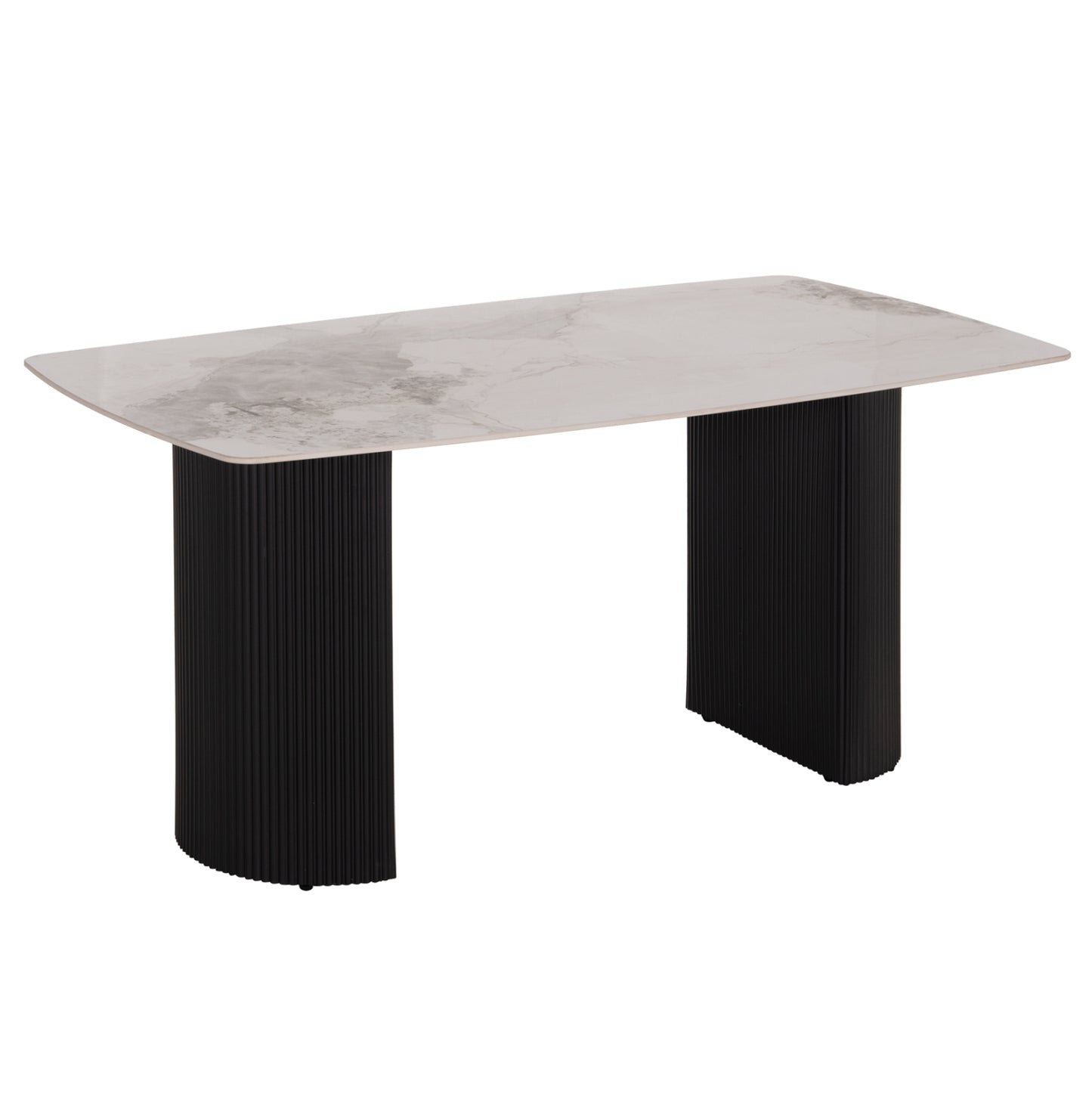 DINING TABLE MINAO MDF LEGS WITH DARK GREY CERAMIC TOP 160x90x75