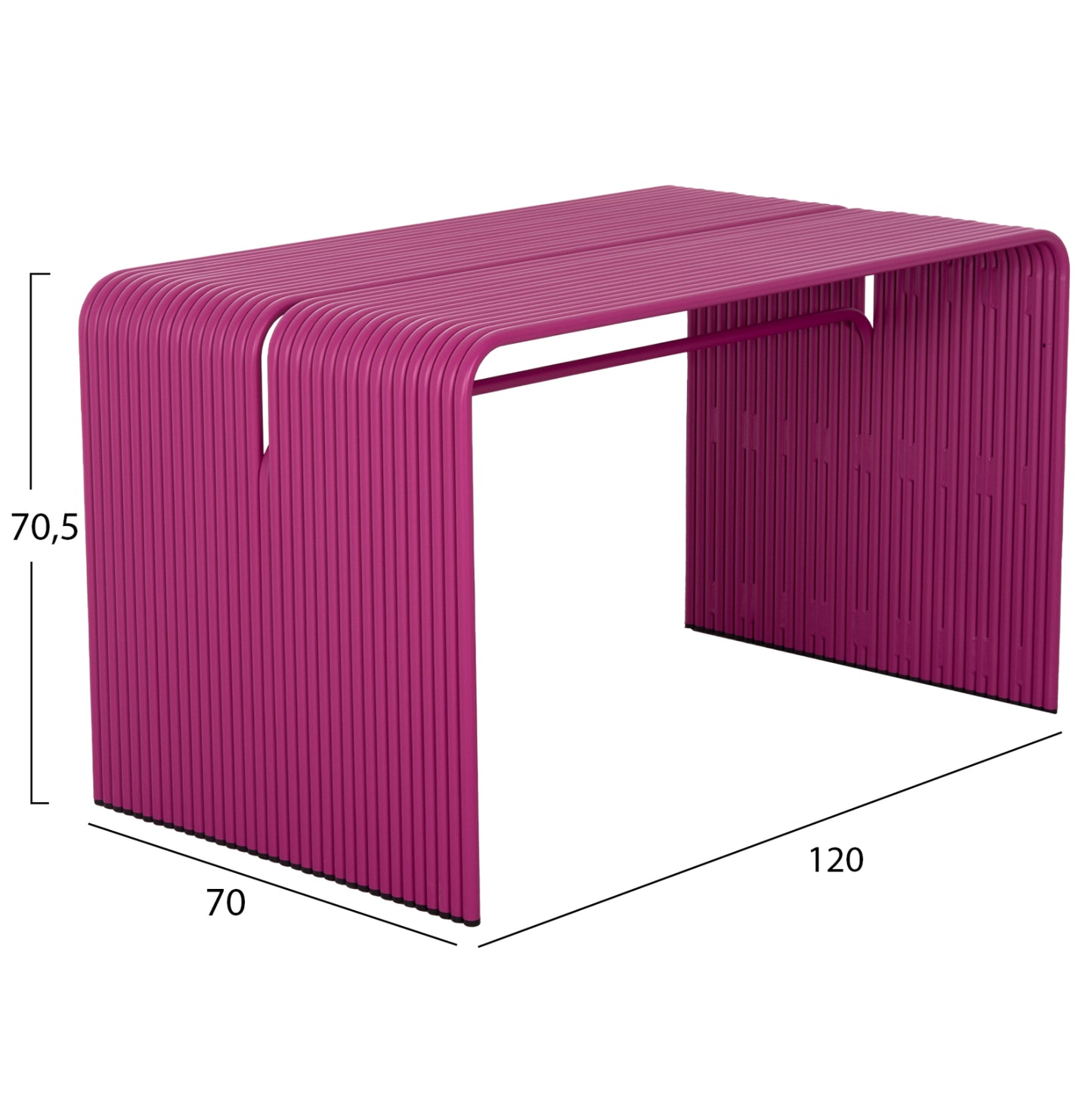ΤΡΑΠΕΖΙ ΤΡΑΠΕΖΑΡΙΑΣ INTREPID ΑΛΟΥΜΙΝΙΟ ΜΩΒ 120x70x70.5
