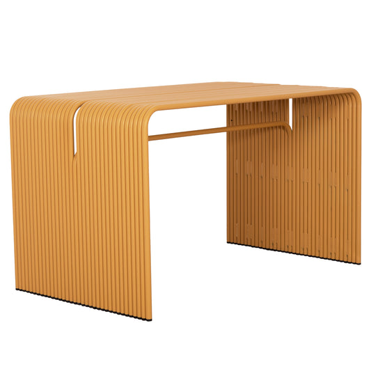 DINING TABLE INTREPID ALUMINUM MUSTARD 120x70x70.5