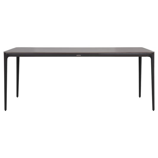 ΤΡΑΠΕΖΙ ΤΡΑΠΕΖΑΡΙΑΣ STAD ΓΚΡΙ ΑΛΟΥΜΙΝΙΟ & SINTERED STONE TOP 180x90x74