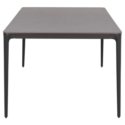 ΤΡΑΠΕΖΙ ΤΡΑΠΕΖΑΡΙΑΣ STAD ΓΚΡΙ ΑΛΟΥΜΙΝΙΟ & SINTERED STONE TOP 180x90x74