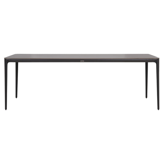 ΤΡΑΠΕΖΙ ΤΡΑΠΕΖΑΡΙΑΣ STAD ΓΚΡΙ ΑΛΟΥΜΙΝΙΟ & SINTERED STONE TOP 220x100x74