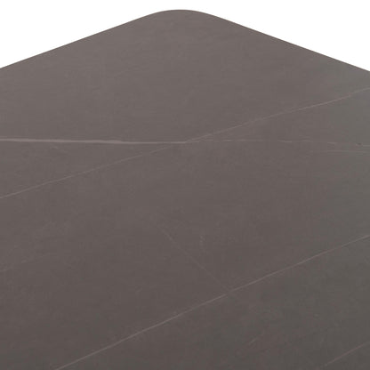 ΤΡΑΠΕΖΙ ΤΡΑΠΕΖΑΡΙΑΣ STAD ΓΚΡΙ ΑΛΟΥΜΙΝΙΟ & SINTERED STONE TOP 220x100x74