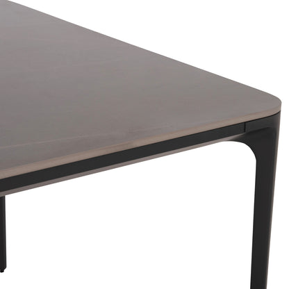 ΤΡΑΠΕΖΙ ΤΡΑΠΕΖΑΡΙΑΣ STAD ΓΚΡΙ ΑΛΟΥΜΙΝΙΟ & SINTERED STONE TOP 220x100x74