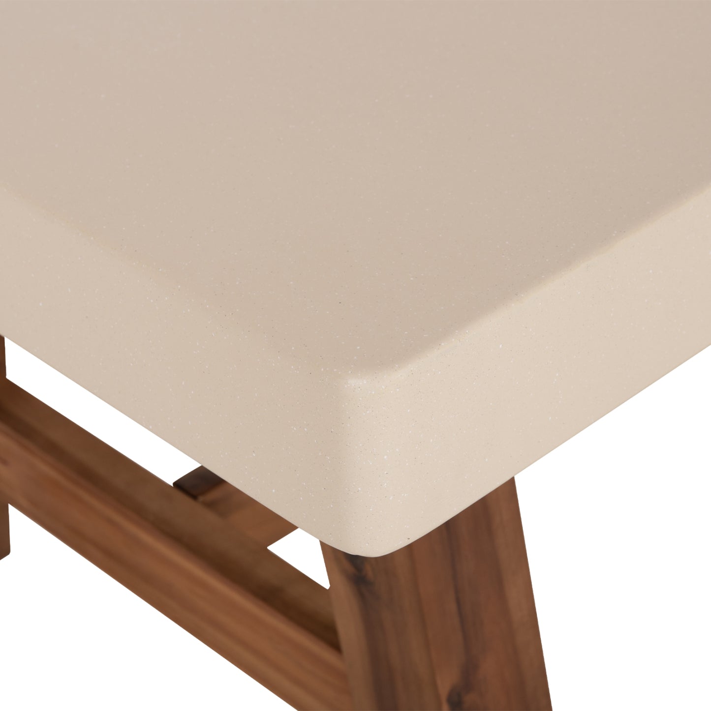 ΤΡΑΠΕΖΙ ΤΡΑΠΕΖΑΡΙΑΣ FIBER CEMENT & ΞΥΛΟ ΑΚΑΚΙΑΣ MAEVE ΜΠΕΖ 200x100x75