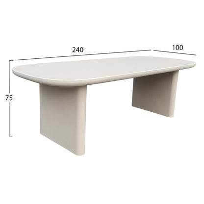 ΤΡΑΠΕΖΙ ΤΡΑΠΕΖΑΡΙΑΣ FIBER CEMENT AZAMI ΜΠΕΖ 240x100x75