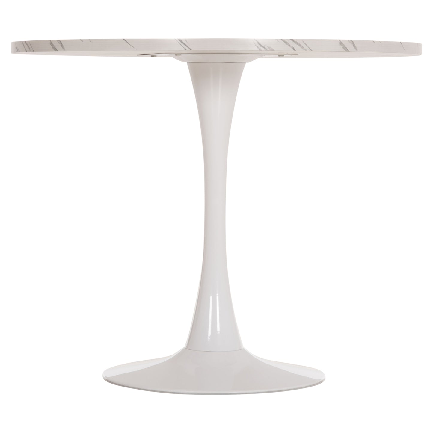 ΤΡΑΠΕΖΙ ΤΡΑΠΕΖΑΡΙΑΣ ROLLO ΣΤΡΟΓΓΥΛΟ WHITE MARBLE Φ90x74