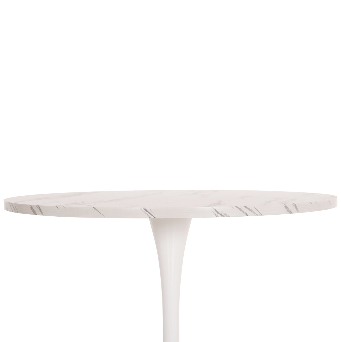 ΤΡΑΠΕΖΙ ΤΡΑΠΕΖΑΡΙΑΣ ROLLO ΣΤΡΟΓΓΥΛΟ WHITE MARBLE Φ90x74