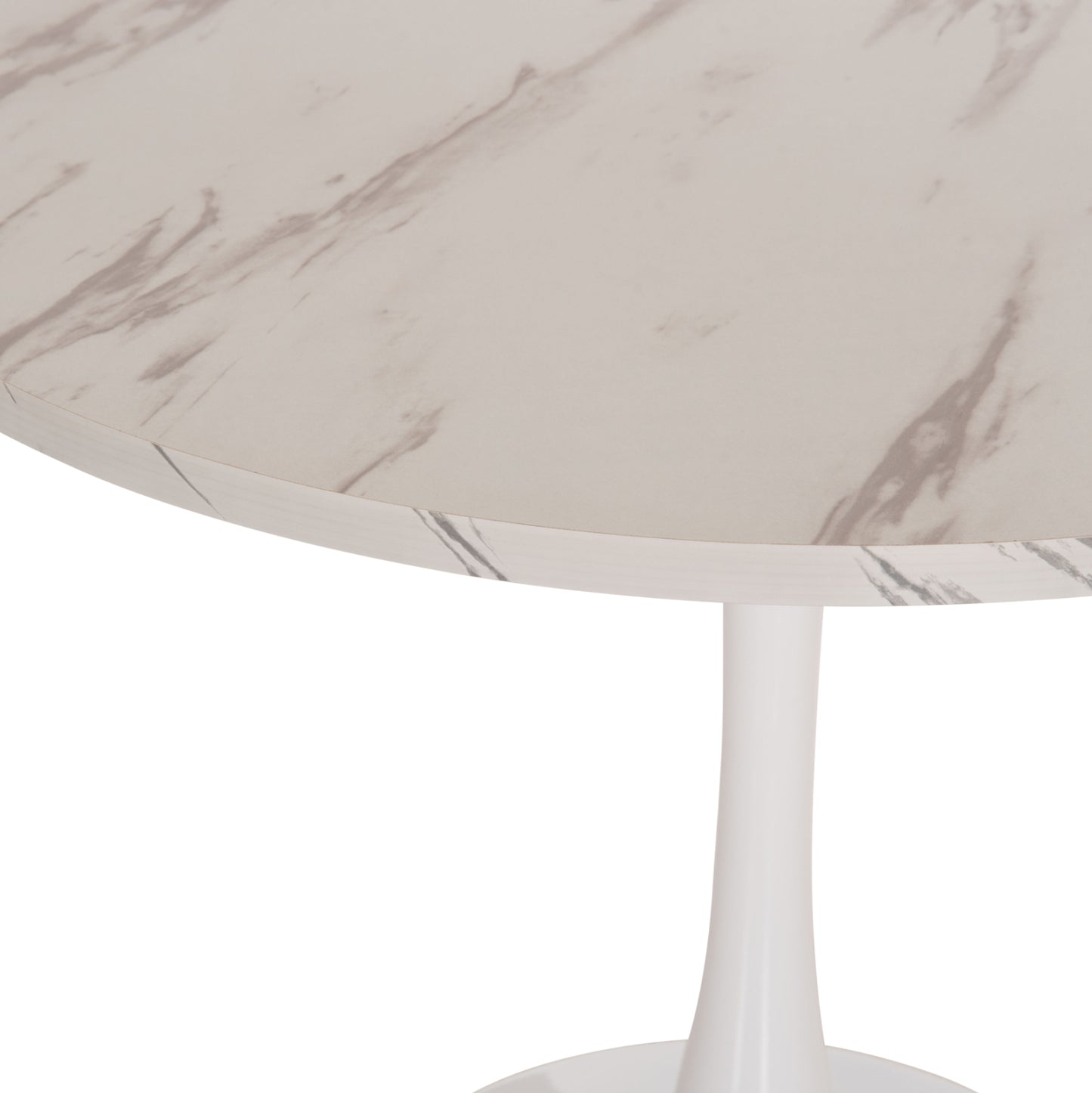 ΤΡΑΠΕΖΙ ΤΡΑΠΕΖΑΡΙΑΣ ROLLO ΣΤΡΟΓΓΥΛΟ WHITE MARBLE Φ90x74