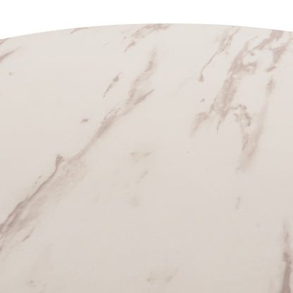 ΤΡΑΠΕΖΙ ΤΡΑΠΕΖΑΡΙΑΣ ROLLO ΣΤΡΟΓΓΥΛΟ WHITE MARBLE Φ90x74