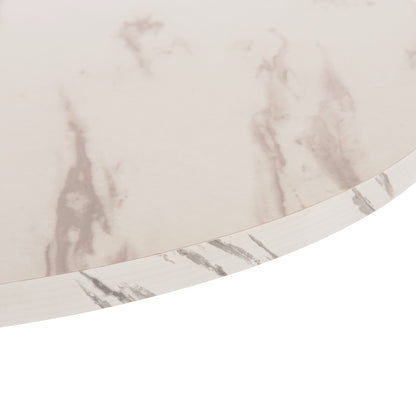 ΤΡΑΠΕΖΙ ΤΡΑΠΕΖΑΡΙΑΣ ROLLO ΣΤΡΟΓΓΥΛΟ WHITE MARBLE Φ90x74