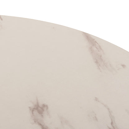 ΤΡΑΠΕΖΙ ΤΡΑΠΕΖΑΡΙΑΣ ROLLO ΣΤΡΟΓΓΥΛΟ WHITE MARBLE Φ90x74