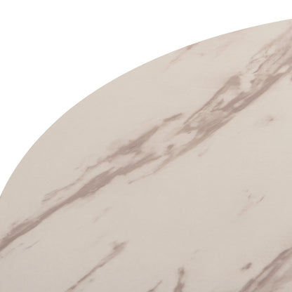 ΤΡΑΠΕΖΙ ΤΡΑΠΕΖΑΡΙΑΣ ROLLO ΣΤΡΟΓΓΥΛΟ WHITE MARBLE Φ90x74