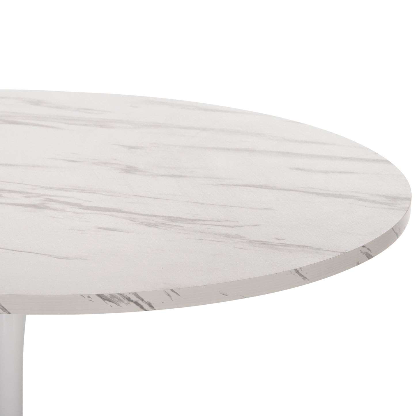 ΤΡΑΠΕΖΙ ΤΡΑΠΕΖΑΡΙΑΣ ROLLO ΣΤΡΟΓΓΥΛΟ WHITE MARBLE Φ120x74