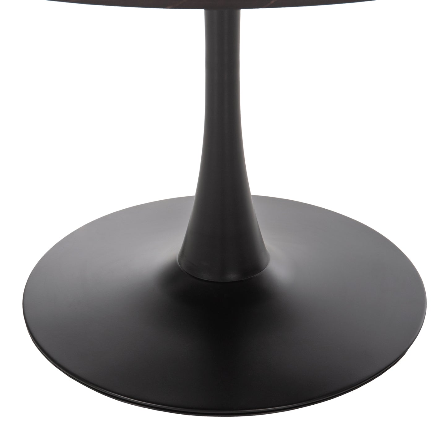 ΤΡΑΠΕΖΙ ΤΡΑΠΕΖΑΡΙΑΣ ROLLO ΣΤΡΟΓΓΥΛΟ BLACK MARBLE Φ120x74