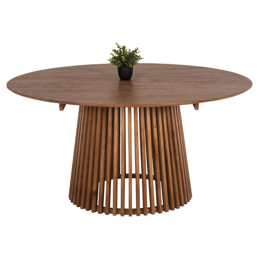 DINING TABLE FRANTZ SOLID MINDI WOOD IN NATURAL COLOUR Ø150x75
