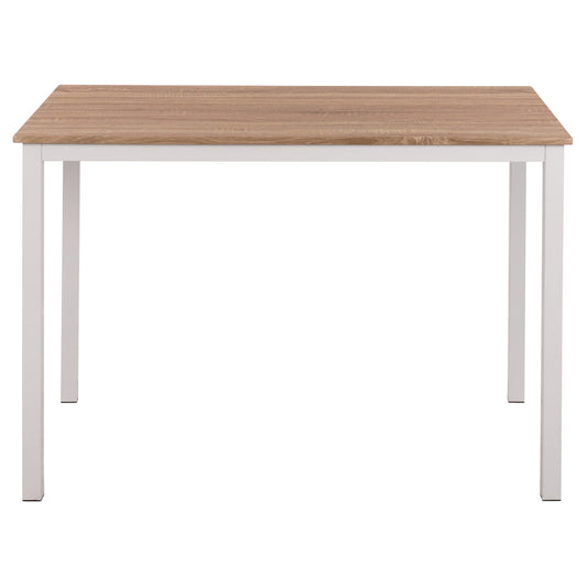 ΤΡΑΠΕΖΙ ΤΡΑΠΕΖΑΡΙΑΣ GOOSE MDF SONAMA ΛΕΥΚΟ ΜΕΤΑΛΛΟ 120x80x75