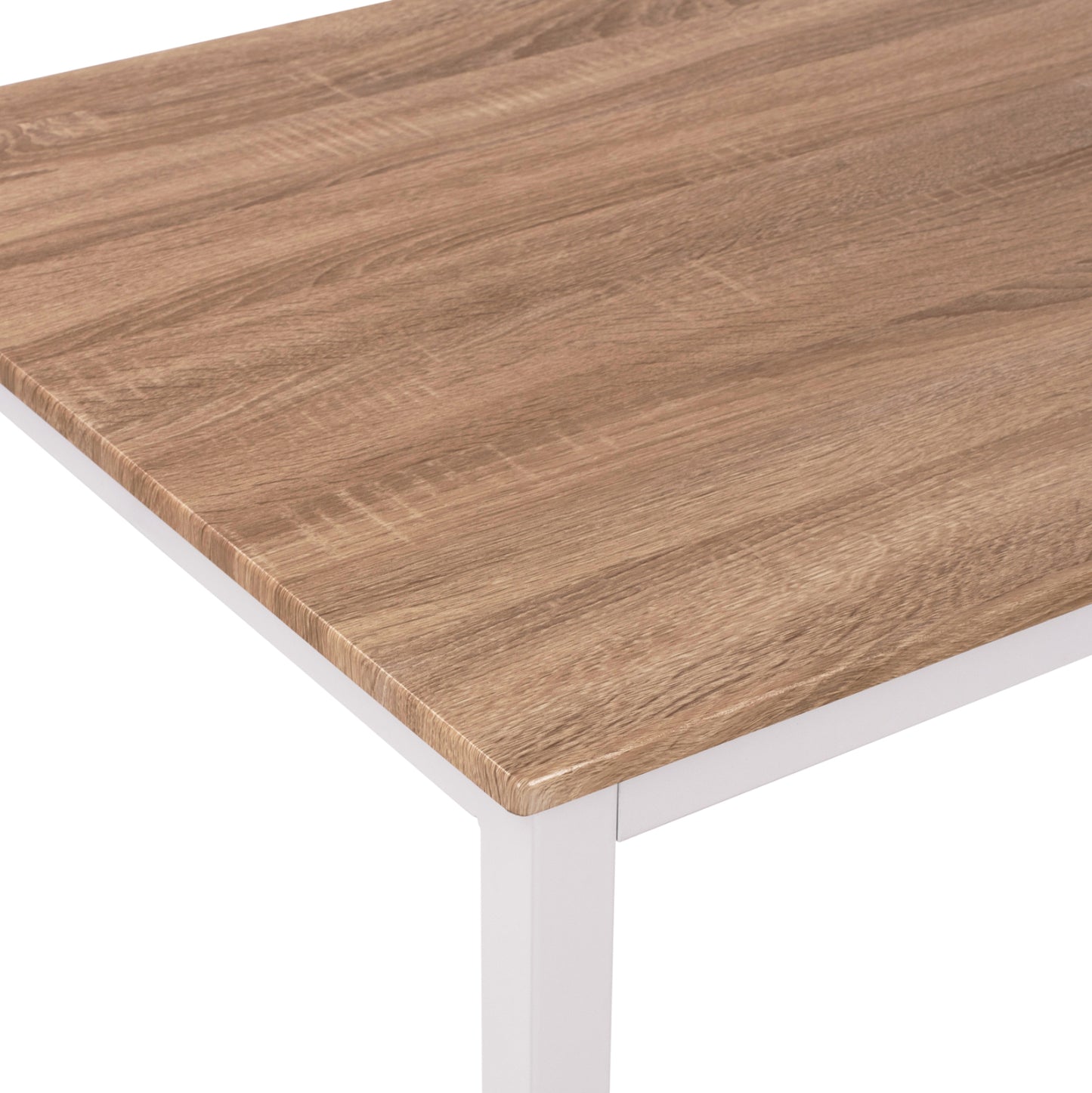 DINING TABLE GOOSE MDF SONAMA WHITE METAL 120x80x75