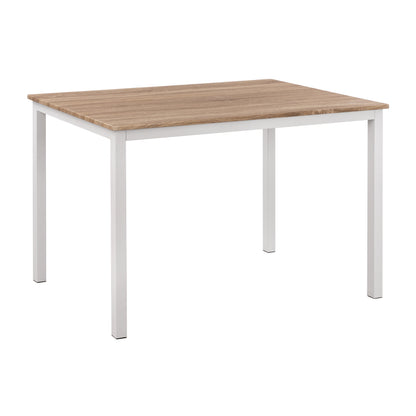 DINING TABLE GOOSE MDF SONAMA WHITE METAL 120x80x75