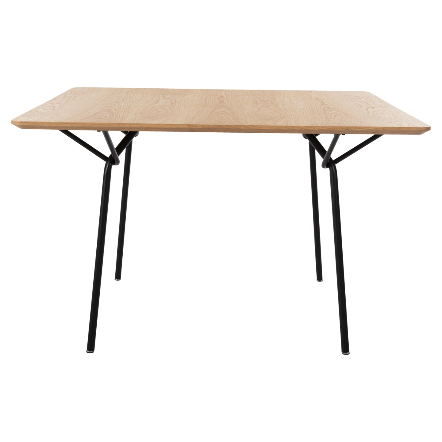 DINING TABLE TRENK MDF WITH OAK VENEER NATURAL BLACK METAL 120x120x75