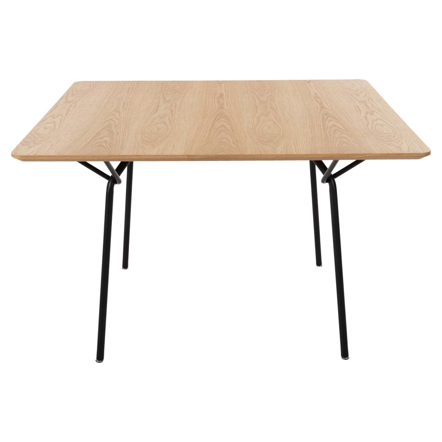 DINING TABLE TRENK MDF WITH OAK VENEER NATURAL BLACK METAL 120x120x75