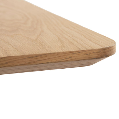 DINING TABLE TRENK MDF WITH OAK VENEER NATURAL BLACK METAL 120x120x75