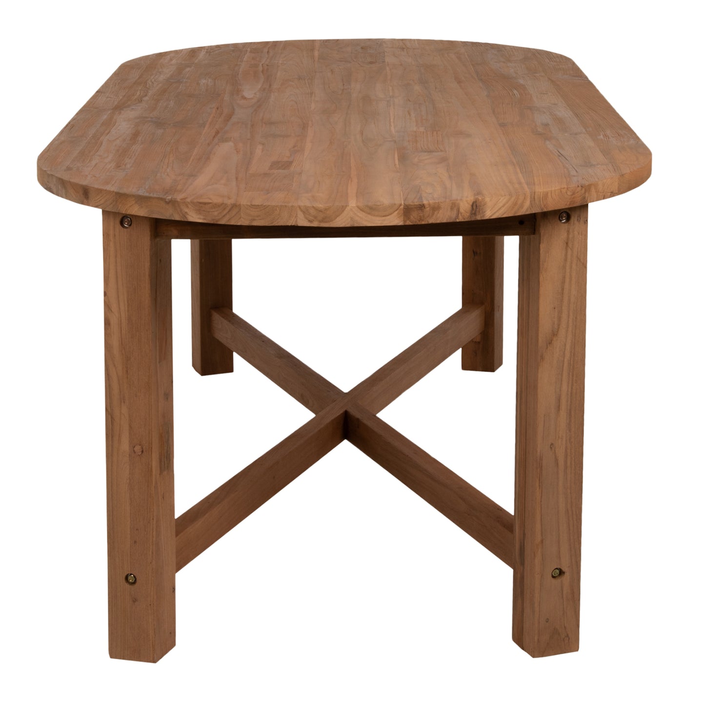 DINING TABLE KUTAI SOLID RECYCLED TEAK WOOD NATURAL 220x100x75