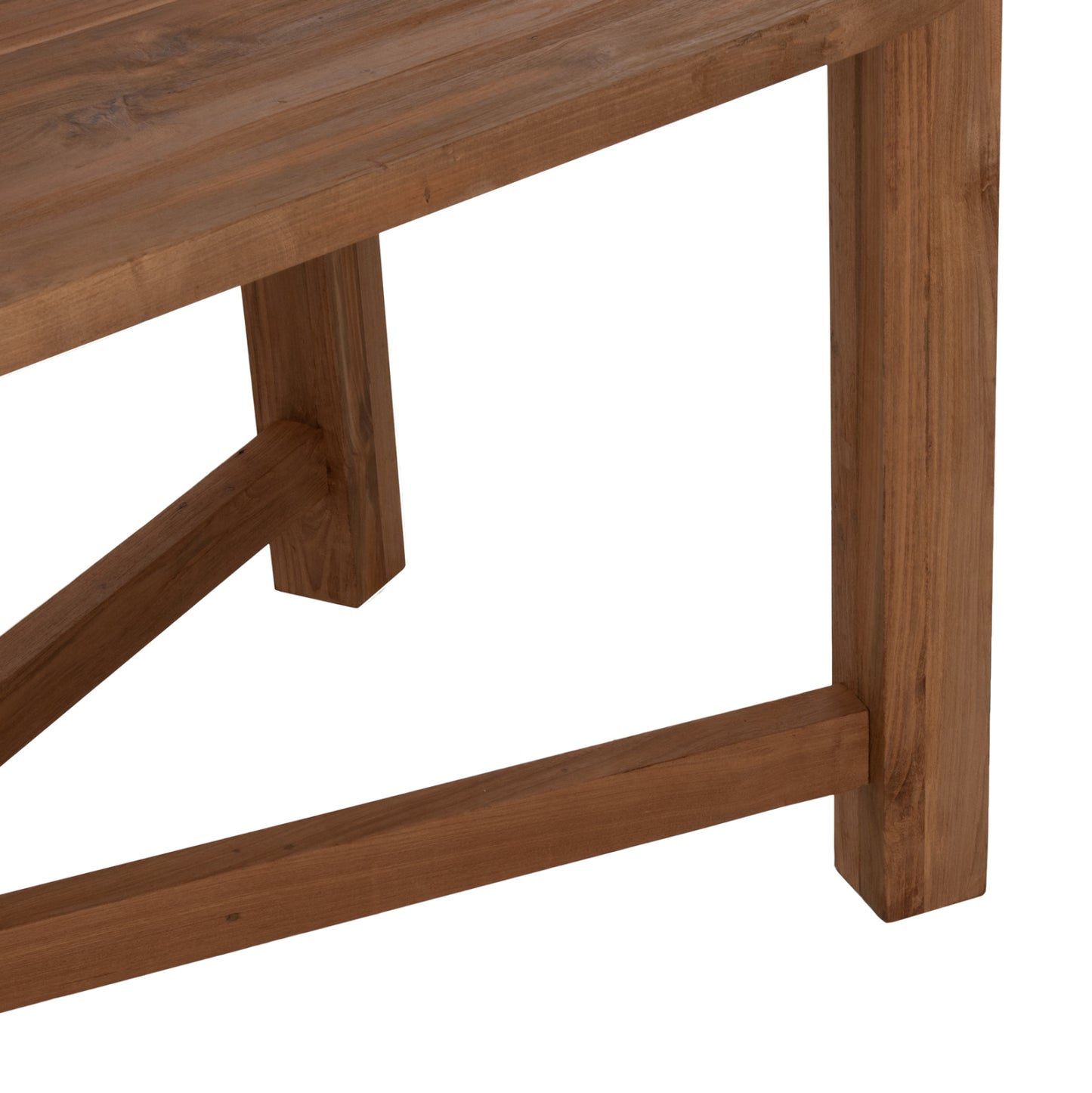 DINING TABLE KUTAI SOLID RECYCLED TEAK WOOD NATURAL 220x100x75