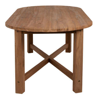 DINING TABLE KUTAI SOLID RECYCLED TEAK WOOD NATURAL 200x90x75