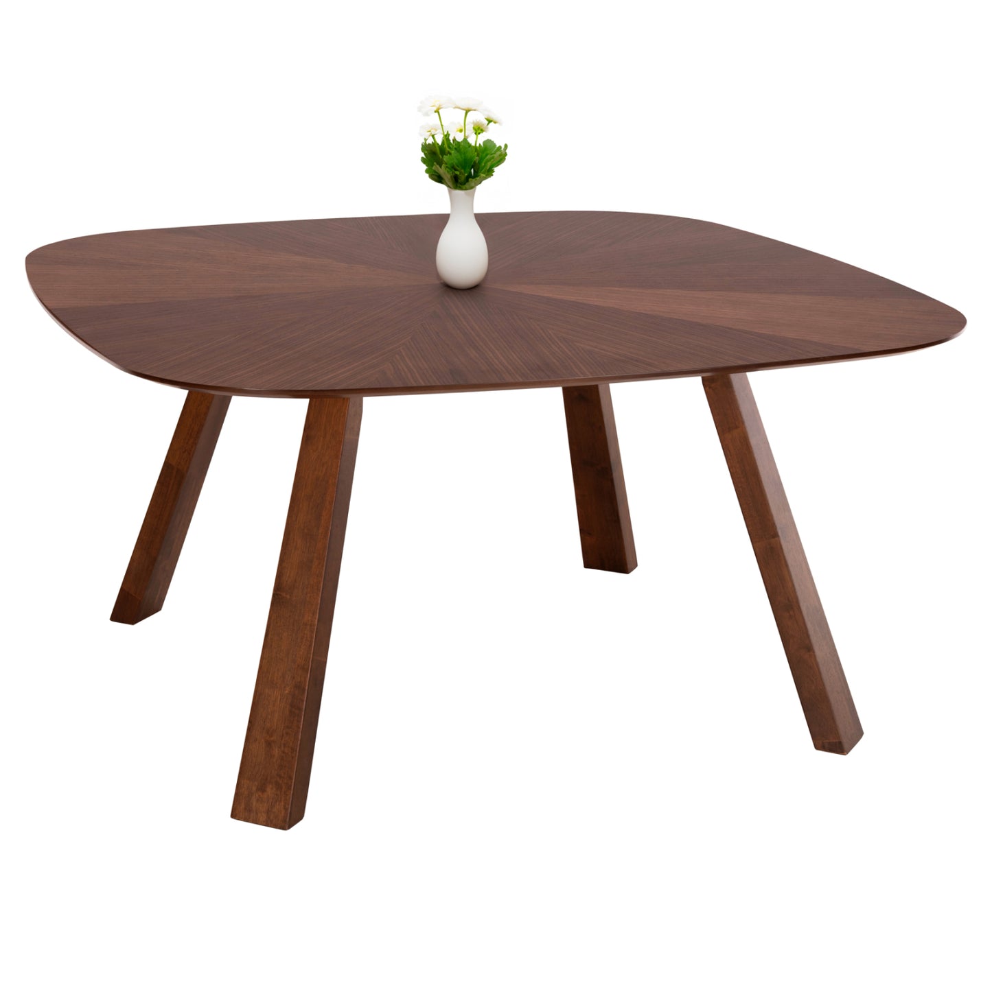 DINING TABLE RINER MDF WITH WALNUT VENEER 150x150x75