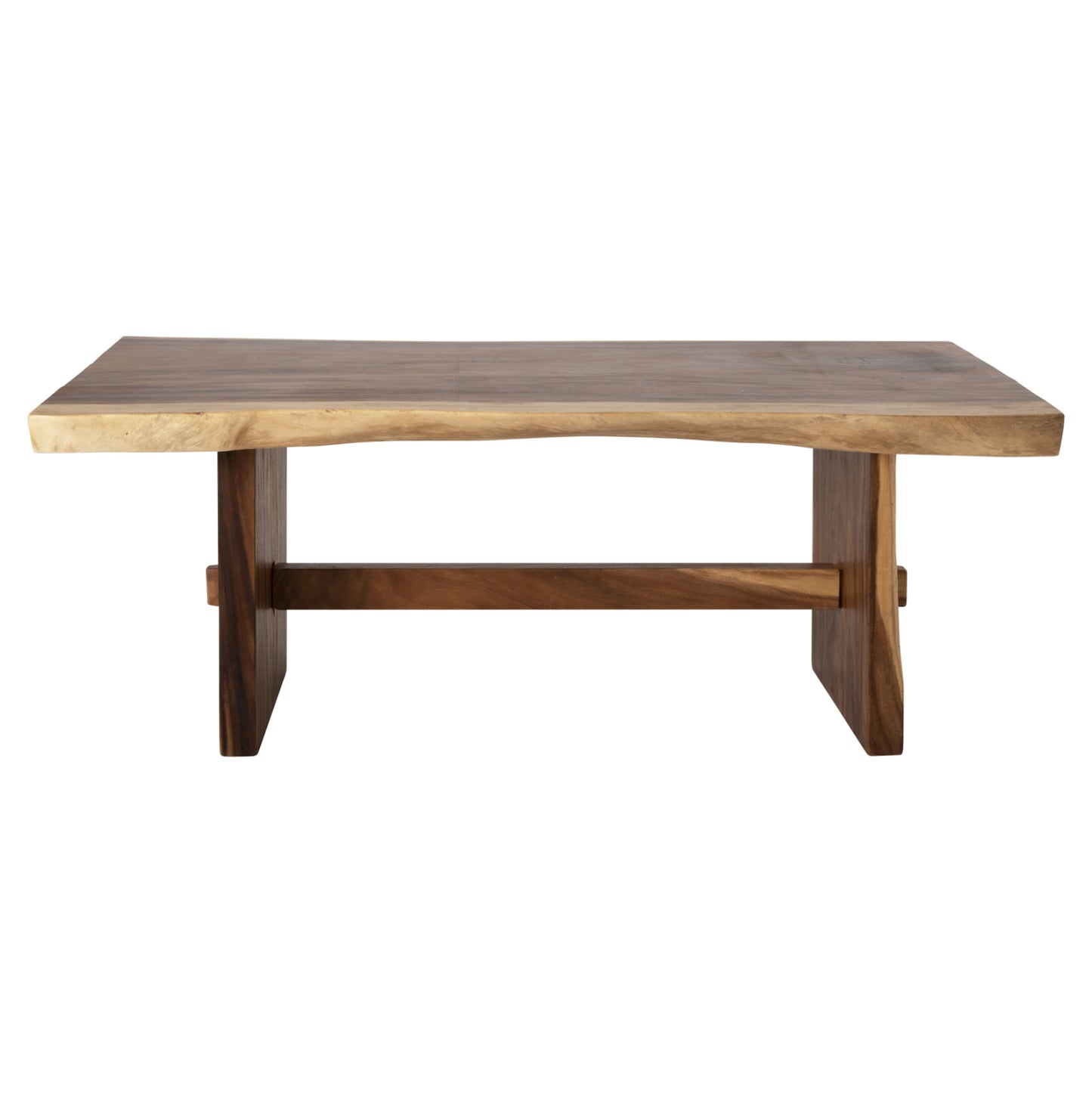 DINING TABLE ULYSES SOLID SUAR WOOD IN NATURAL THICKNESS 9cm 200x90x77