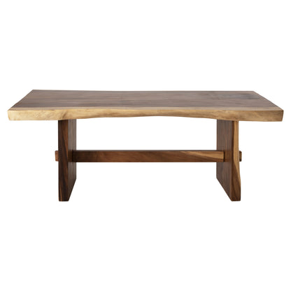 DINING TABLE ULYSES SOLID SUAR WOOD IN NATURAL THICKNESS 9cm 200x90x77