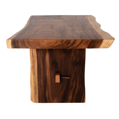 DINING TABLE ULYSES SOLID SUAR WOOD IN NATURAL THICKNESS 9cm 200x90x77