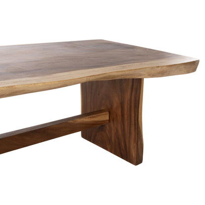 DINING TABLE ULYSES SOLID SUAR WOOD IN NATURAL THICKNESS 9cm 200x90x77