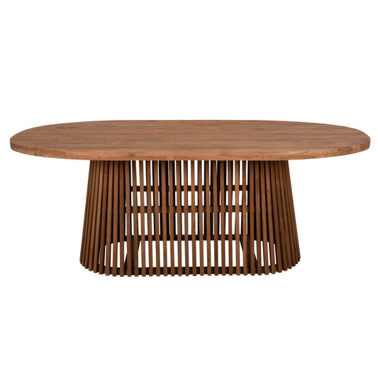 ΤΡΑΠΕΖΙ ΤΡΑΠΕΖΑΡΙΑΣ REMIK RECYCLED ΤΕΑΚ ΣΕ ΦΥΣΙΚΟ 200x100x75,5