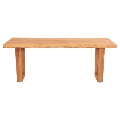 DINING TABLE LEOPOLD SOLID TEAK WOOD NATURAL COLOR 200.5x107x76