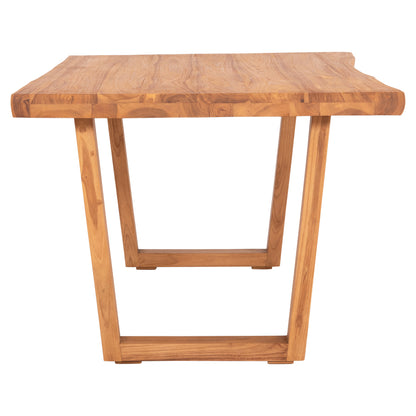 DINING TABLE LEOPOLD SOLID TEAK WOOD NATURAL COLOR 200.5x107x76