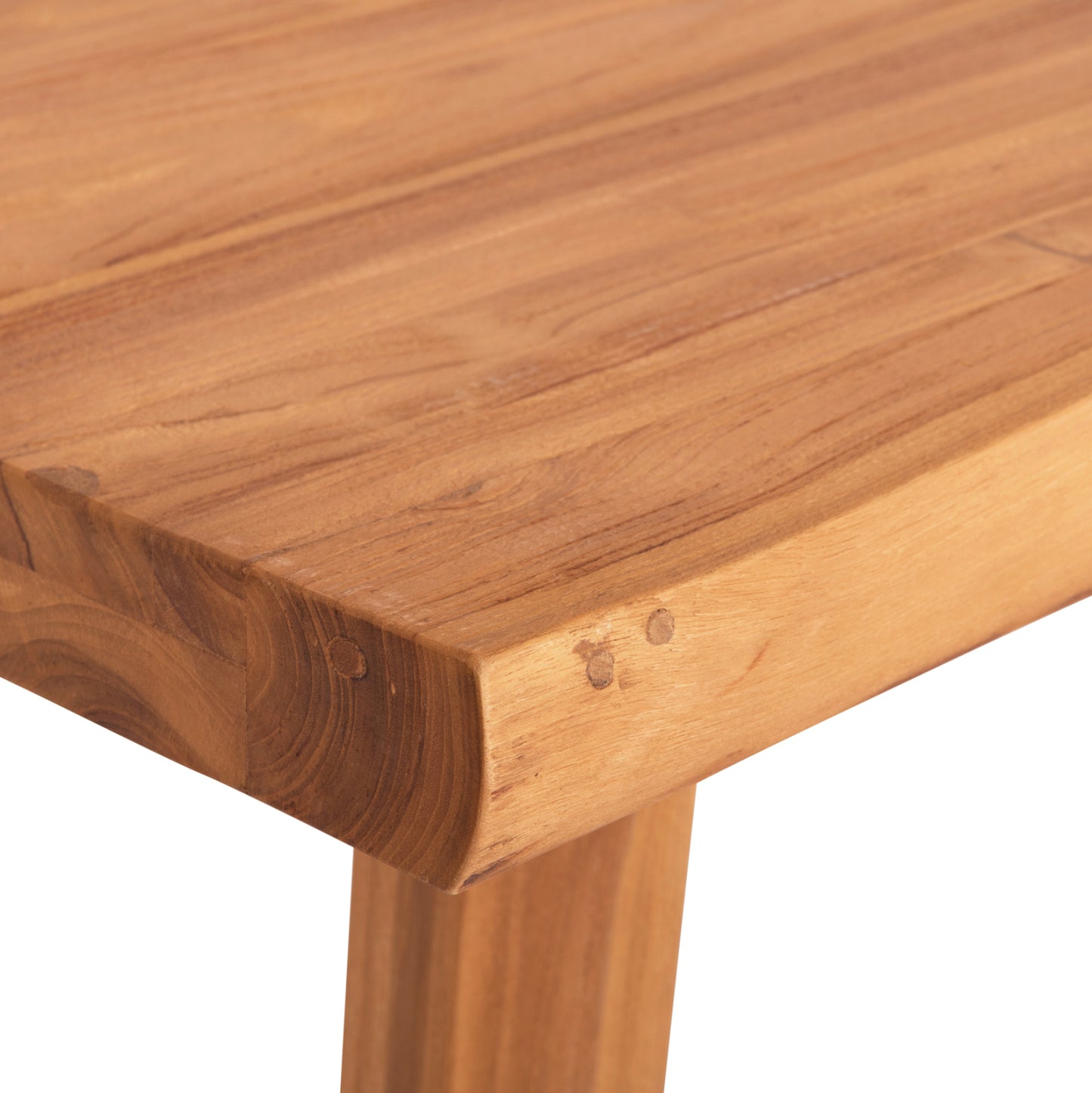 DINING TABLE LEOPOLD SOLID TEAK WOOD NATURAL COLOR 200.5x107x76