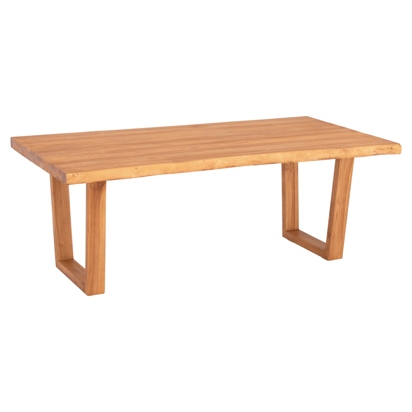 DINING TABLE LEOPOLD SOLID TEAK WOOD NATURAL COLOR 200.5x107x76