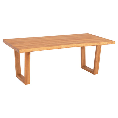 DINING TABLE LEOPOLD SOLID TEAK WOOD NATURAL COLOR 200.5x107x76