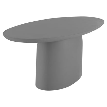 ΤΡΑΠΕΖΙ ΤΡΑΠΕΖΑΡΙΑΣ FIBER CEMENT ΟΒΑΛ BRECCAN ΓΚΡΙ 240x100x75