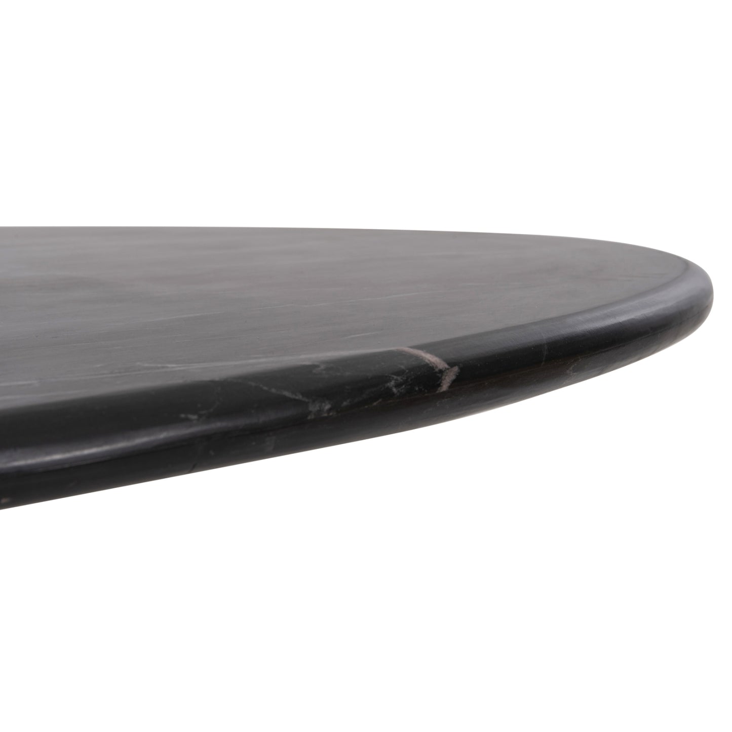 DINING TABLE OVAL DRAXX SOLID ACACIA BLACK MARBLE 200x100x76