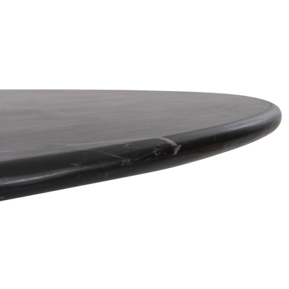 DINING TABLE OVAL DRAXX SOLID ACACIA BLACK MARBLE 200x100x76