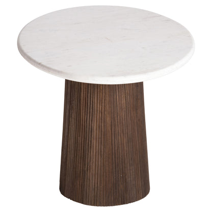 DINING TABLE OVAL PURGER SOLID MANGO WHITE MARBLE 180x89x76