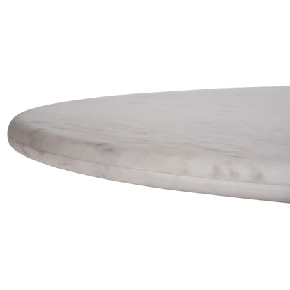 DINING TABLE OVAL PURGER SOLID MANGO WHITE MARBLE 180x89x76