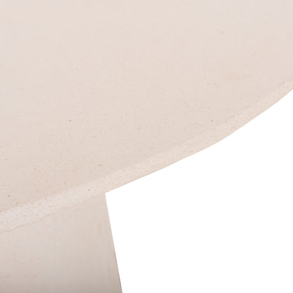 ΤΡΑΠΕΖΙ ΤΡΑΠΕΖΑΡΙΑΣ ΣΤΡΟΓΓΥΛΟ SEPPO FIBER CEMENT ΛΕΥΚΟ Φ119,5x75,5