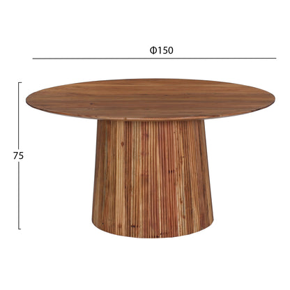 GROOT ROUND DINING TABLE SOLID ACACIA IN NATURAL FINISH Φ150x76
