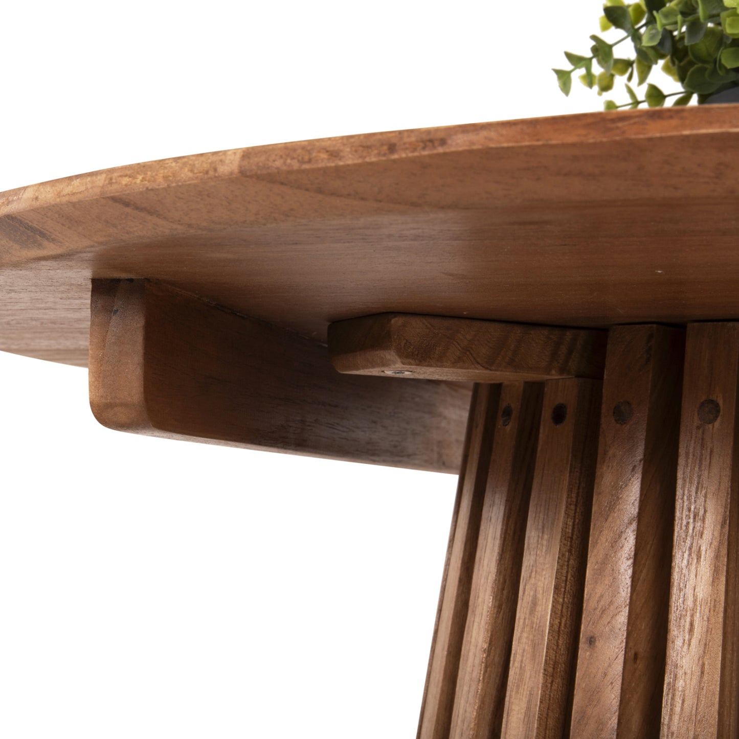 DINING TABLE ROUND FRANTZ SOLID WOOD MINDI IN NATURAL FINISH Ø80x75