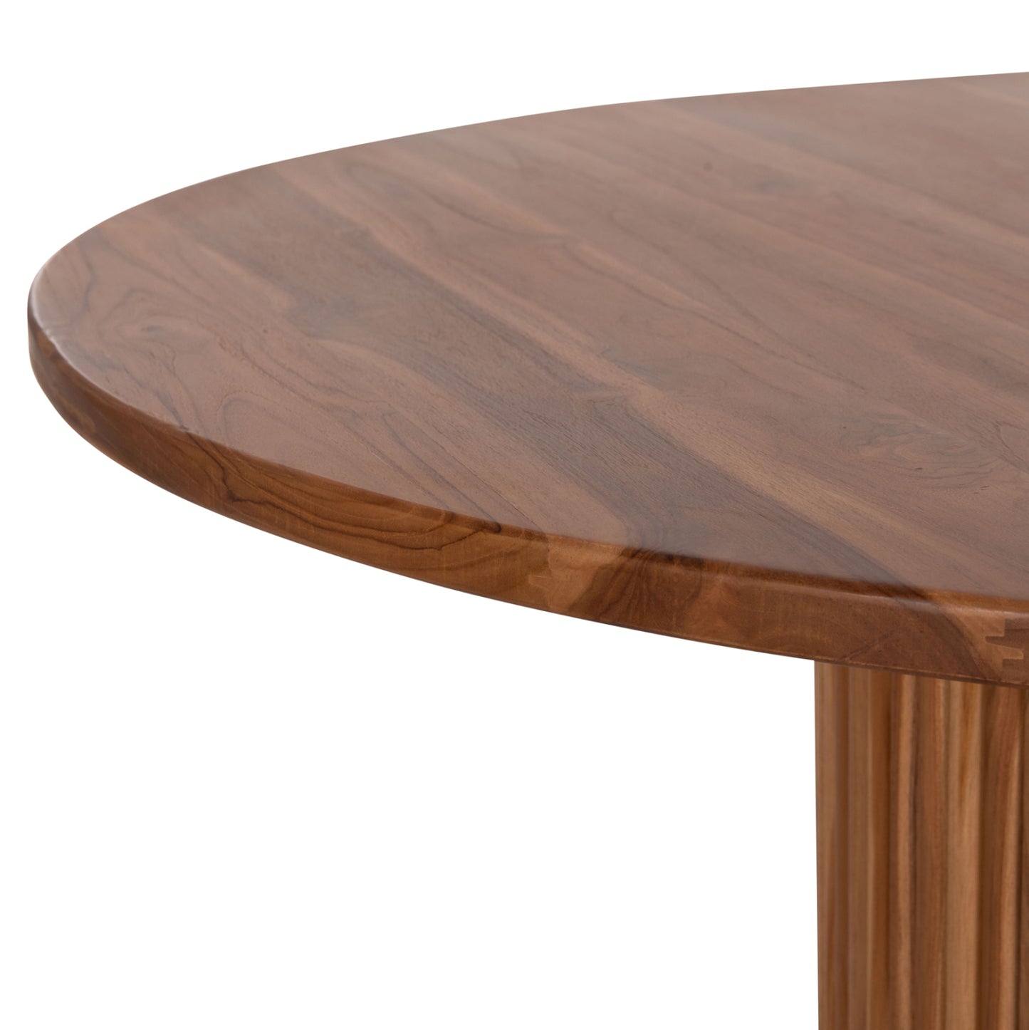 RODER ROUND TEAK WOOD DINING TABLE D130x79.5