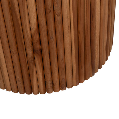 RODER ROUND TEAK WOOD DINING TABLE D130x79.5